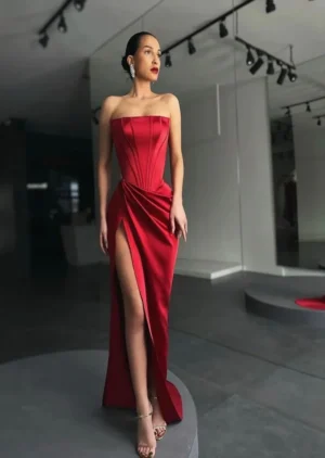 Lia Stublla Elle Gown - Red